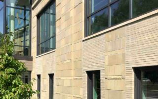 building constructed from concrete blocks